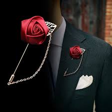 suit flower pin