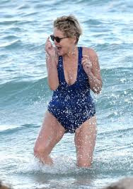 Sharon stone was born and raised in meadville, a small town in pennsylvania. Sharon Stone In Blue Swimsuit 2017 04 Gotceleb