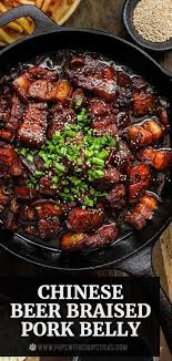 Beer Braised Pork Belly Chinese Style Recipe In 2020 Pork Belly Braised Pork Braised Pork Belly