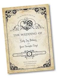 Heart Of Steampunk Wedding Invitation Steampunk Wedding Invitation Steampunk Wedding Decorations Steampunk Wedding