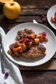 Tender pork chops cooked in the instant pot & smothered with a creamy ranch sauce. Pork Chops With Cranberry Apple Compote 30minutemondays A Calculated Whisk