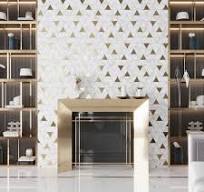 Strata 47 25 in x 23 6 in polished bright white and gold ceramic large  format wall and floor tile 15 5 sq ft