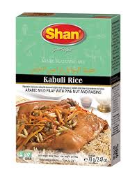 Kabuli pallow • (afghan style rice) baked with chunks of lamb tenderloin, raisins and glazed julienne of carrots, served with a side of sweet & spicy turnips 12.95. Buy Shan Arabic Kabuli Rice Online Shan Food