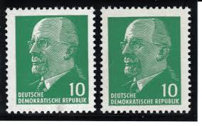 Das exemplar zeigt eine krone über dem oldenburger wappen in der mitte, während der name des herzogtums und die nennwerte auf bändern am oberen und unteren rand der marken eingeschrieben sind. Philaseiten De Ddr Spezial Dauerserie Walter Ulbricht Typendiskussion