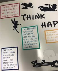 Think Happy Thoughts Peter Pan Quote Board Etsy Think Happy Thoughts Disney Themed Classroom Disney Bulletin Boards