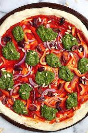 Summertime Pesto Pizza Skinny Vegan Dairy Free Baker By Nature Recipe Pesto Pizza Dairy Free Pesto Dairy Free