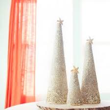 Christmas Craft Diy Coastal Glitter Christmas Trees