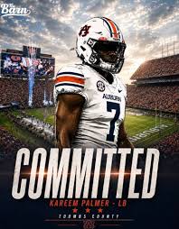 BREAKING: Class of 2027 LB Kareem Palmer has Committed to Auburn, he tells  me for @rivals.ig The 6'2 210 LB chose the Tigers over Mississippi State  and Texas A&M “Every level requires