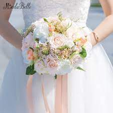 Select category bridal accessories bridal bouquets champagne wishes featured wedding marriage proposal my wedding musings reception venues rehearsal dinner wedding decor ideas wedding. Modabelle Champagne Rose Bridal Bouquet Artificial White Flower Wedding Bouquets Bride Holding Bouquet Decoration Mariage
