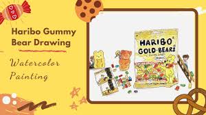 Haribo Gummy Bear Drawing Watercolor Painting Food Illustration Minh Há»a Áº©m Thá»±c Youtube Haribo mini gold gummy bears 980g. youtube