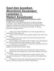 Karena penyajiannya bukan dalam bentuk file pdf ataupun doc. Soal Dan Jawaban Akuntansi Keuangan Lanjutan 1 Materi Docx Soal Dan Jawaban Akuntansi Keuangan Lanjutan 1 Materi Konsinyasi Prosedur Akuntansi Course Hero