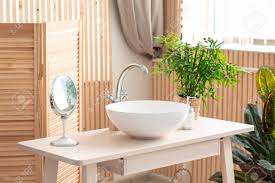 bathroom interior background. sink and