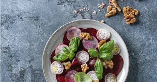 Recette Carpaccio De Betterave Chevre Frais Carpaccio De Betterave Plat Gastronomique Entree Gastronomique