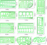 Amazon.com : 11PCS Geometric Drawings Templates, Drafting ...