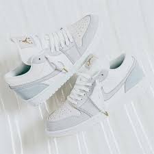 Air Jordan 1 Low White Atmosphere Grey Black The Air Jordan 1 Low Paris Wear Or Tear In 2020 Nike Air Shoes Hype Shoes Nike Shoes Air Force