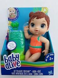 Once your baby is home, there's no actual need to bathe daily. Baby Alive Lil Splashes Mermaid Doll It Floats Brunette Water Fun Baby Alive Dolls Baby Alive Bath Doll