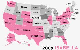 Map Six Decades Of The Most Popular Names For Girls State By State Most Popular Names Popular Girl Names Girl Names