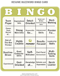 resume buzzword bingo pongo blog