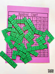 Learn about skip counting for second grade. Hundred Chart Puzzle With Printable Teach Beside Me