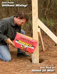 This helps keep everything level. Quikrete Setting Posts In Concrete