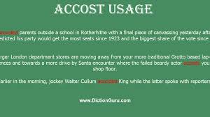 How to use accost in a sentence. Accost How To Pronounce Accost With Phonetic And Examples Youtube