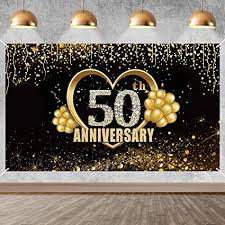 Maybe you would like to learn more about one of these? Amazon Com Yoaokiy 50th Wedding Anniversary Banner Backdrop Decorations Gold Happy 50 Anniversary Party Supplies Extra Large 50 Year Anniversary Decor Poster Photography 6 X 3 6ft Health Personal Care