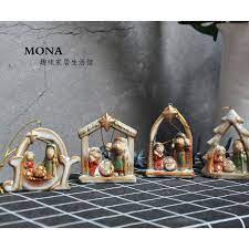 foreign trade ceramics jesus birth manger group christian catholic church gifts christmas ornaments pendant dec church gifts christmas ornaments birth of jesus