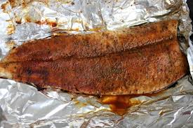 rainbow trout with dry rub foil