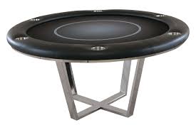 Where Modern Contemporary Meets High End Luxury You Get The Manetho Round Poker Table This Card Table With Chairs C Round Poker Table Poker Table Modern Round