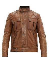 Belstaff Gangster Leather Jacket In Tan Modesens Leather Jacket Jackets Leather Jacket Men