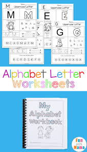 The purpose of this worksheet is to test a young student on which letters he or she can recognize on a page. Printable Alphabet Worksheets To Turn Into A Workbook Fun With Mama