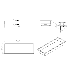 The typical depth of a shower niche is 3.5 inches, the width of a wood stud. Bernstein Wall Niche Storage Bs903010 90 X 30 X 10 Cm Different Colours Available