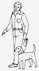 These cute tiger coloring pages for preschoolers will allow them to experiment with various shades of brown and yellow while learning about different species of tiger. Person Coloring Page Dog And Man Drawing Clipart 1490693 Pinclipart