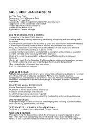 Sous Chef Job Description Chef Jobs Chef Job Description Sous Chef Job Description