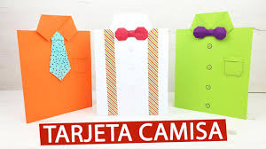 Pronto será el día del padre y les dejamos unas tarjetas, nuevas ideas de frases y mensajes para papá que podrán descargar totalemnte gratis. Tarjeta Camisa Con Corbata Para El Dia Del Padre Manualidades Play