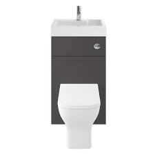 Trending Bathroomvillage Com Space Saving Toilet Wash Basin Grey Toilet