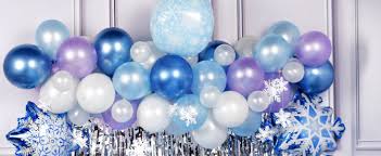 4.1 out of 5 stars 111. Party Supplies Utopp 50pcs Snowflake Balloon With Purple Blue White Latex Balloons Frozen Birthday Party Supplies Winter Theme Balloons For Frozen Baby Shower Winter Wonderland Party Decorations Christmas Party Toys Games