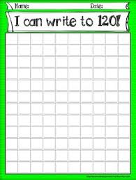 120 number chart grids count and write math centers freebie