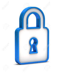 Icône De Cadenas Bleu Sur Un Fond Blanc Banque D'Images et Photos Libres De  Droits. Image 20071651