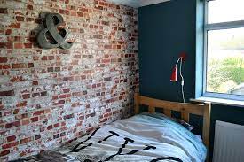 Flower wall decals 3d vinyl wallpaper pvc desktop wallpaper hd 3d wall paper self adhesive 3d green leaves flower vine and butterfly 3d wall paper boys and girls children's bedroom 3d wall mural. Brick Wallpaper Bedroom Boys