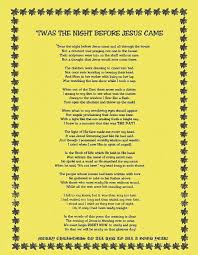 Twas The Night Before Jesus Came Christmas Poems Christmas Program Christmas Quotes