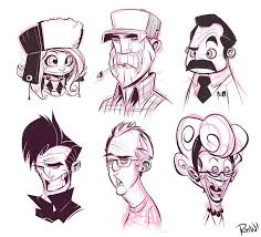 Black And White Face Drawing Cartoon Ryan Hall Character Design Conceptart Expression Comic Cartoon Sketch Black Wh Character Design Sketches Cartoon Character Design Character Drawing