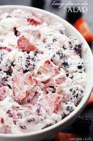 Very Berry Cheesecake Salad Recipe Yummly Recipe Berry Cheesecake Recipes Recipes Food