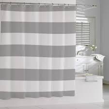 Extend the life of your shower curtain and your floor by adding a shower curtain liner, with hooks and other shower curtain accessories. Stripe Shower Curtain Gray Cassadecor Target