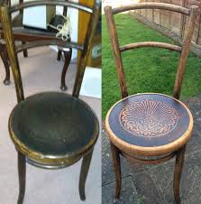 Fischel Thonet Upcycled Bentwood Chair For My Hallway Rattan Furniture Makeover Bentwood Chairs Painted Wicker