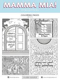 Mamma Mia Broadway Coloring Dancing Queen Musical Etsy Mamma Mia Dancing Queen Dance Coloring Pages