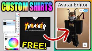 ️ let's make our avatar cool! Make Your Own Custom Roblox Shirts Free Boys Girls Youtube