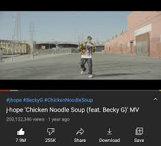 It was released through big hit entertainment on september 27, 2019. Bts Updates Btsdailyinfo On Twitter Cns200m 201005 Bts Twt Congratulations Chicken Noodle Soup Official Mv By Bts Jhope Ft Iambeckyg Has Surpassed 200 Million Views Keep Streaming Https T Co 6juhbaohkp Https T Co Pkfg8cpkhu