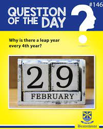 Jan 03, 2012 · random quiz. Educationaltrivia Why Is There A Leap Year Every 4th Year Leap Year Question Of The Day 4 Years