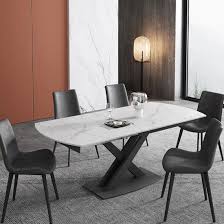 Express your strong and independent personality with this collection. China Modern Home Furniture Extendable Sintered Stone Dining Table China Ceramic Dining Table Modern Furniture